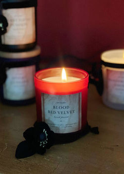 Blood Red Velvet candle single wick