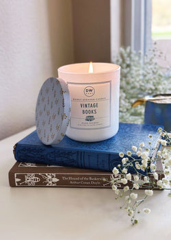 Vintage Books Candle Single Wick