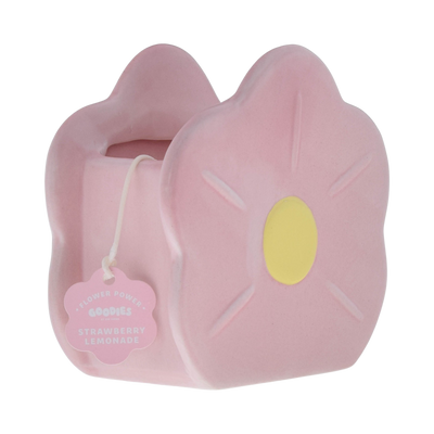 Goodies, pink, ceramic flower candle
