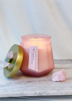 Quartz & Apple Blossom Candle Single Wick