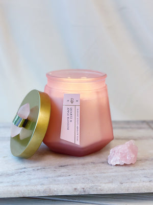 Quartz & Apple Blossom Candle Single Wick