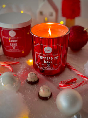 Peppermint Bark Candle Single Wick