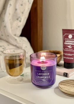Lavender Chamomile Candle Wooden Wick