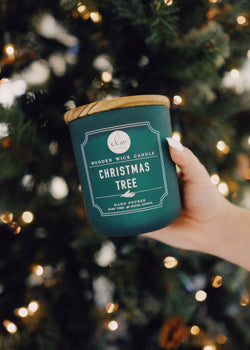 Christmas Tree Candle Wooden Wick