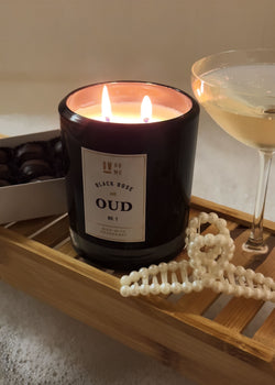 Black Rose and Oud Candle Double Wick