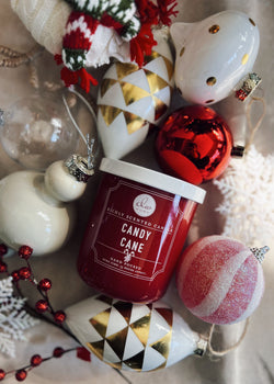 Candy Cane Candle Single Wick