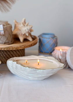Calming Waves Ceramic Candle Double Wick