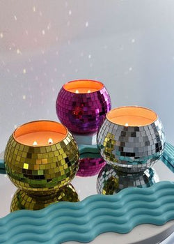 The Hustle Disco Ball Double Wick Candle