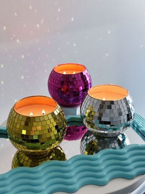 The Hustle Disco Ball Double Wick Candle