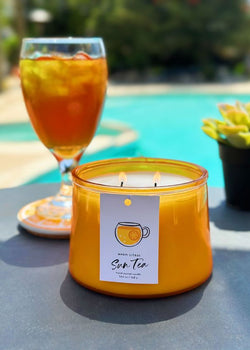 Warm Citrus Sun Tea Candle Double Wick
