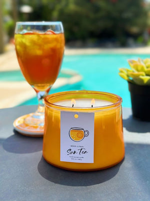 Warm Citrus Sun Tea Candle Double Wick