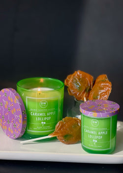 Caramel Apple Lollipop Candle Single Wick