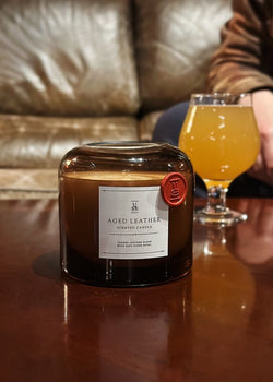Aged Leather Candle Single Wick