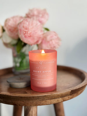 Peony Apple Candle Wooden Wick